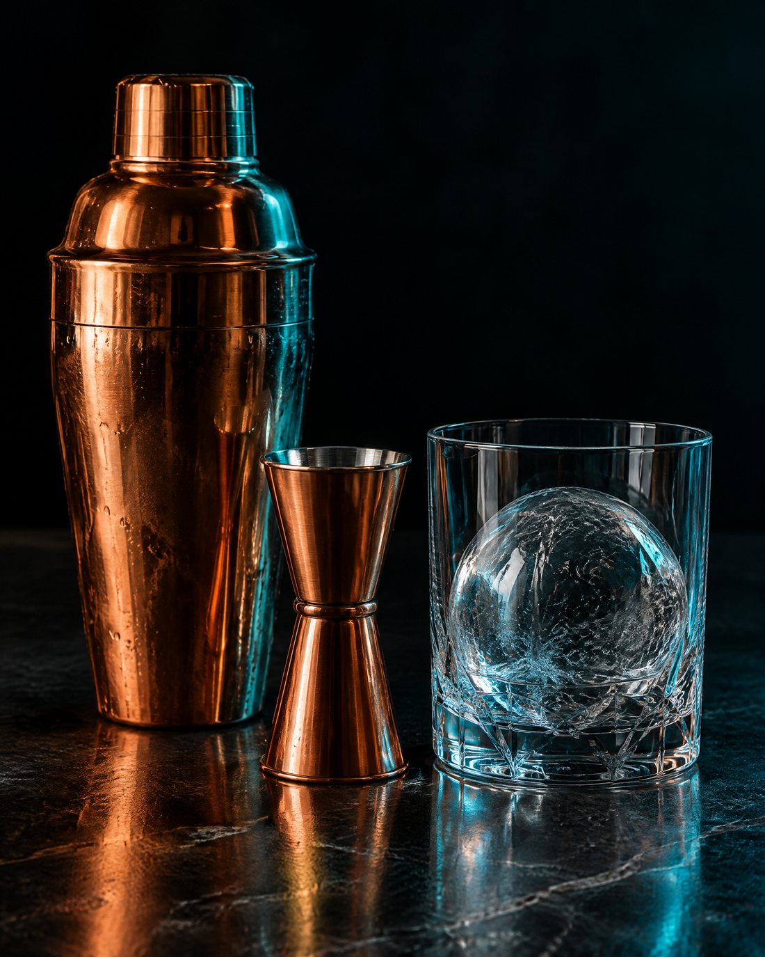 Shaker e sfera di ghiaccio